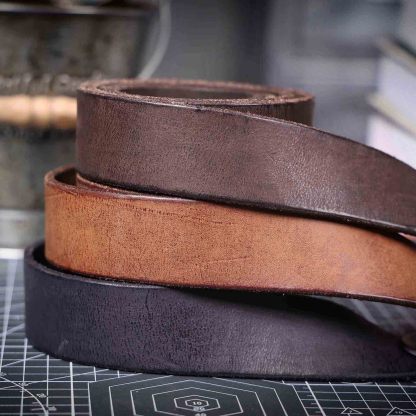 Rustic Brown Full Grain Leather Belt - Handmade Men's Belt with Stainless Steel Buckle | Custom Engraving