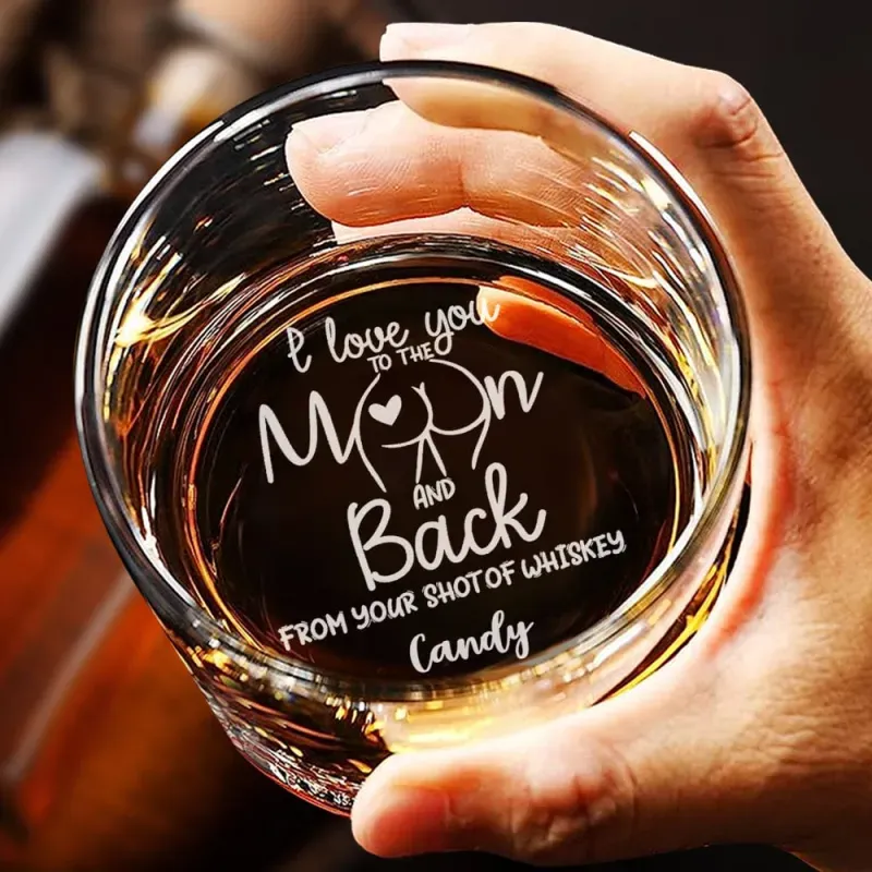 Custom Whiskey Glass, Custom Beer Glasses with Name, Best Anniversary Gift for Boyfriend or Husband