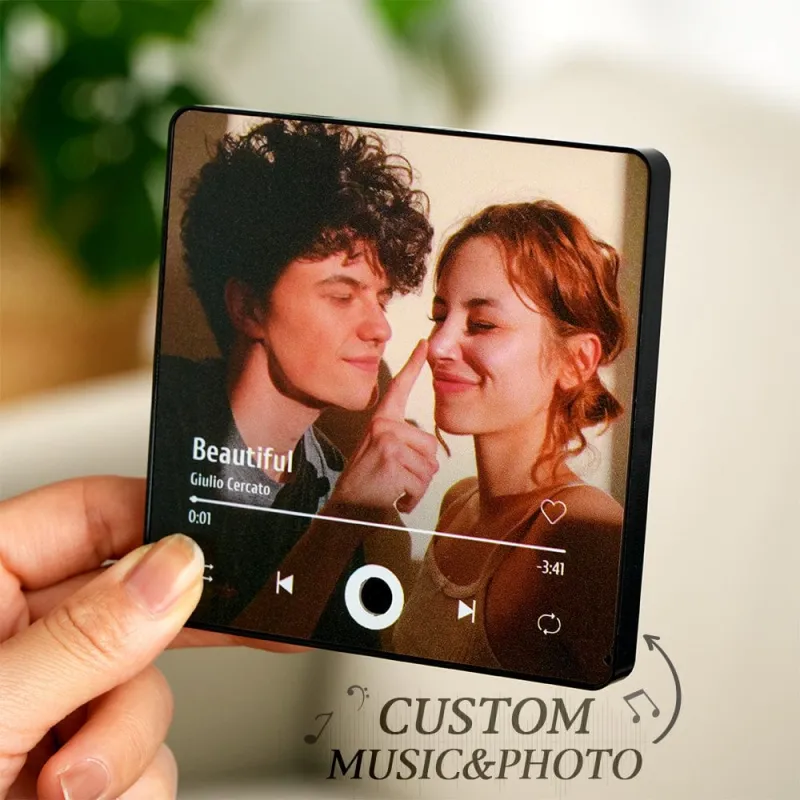 3.0 New Personalized Music Fridge Magnet, Custom Refrigerator Magnets Home Decoration, Best Gifts for Family
