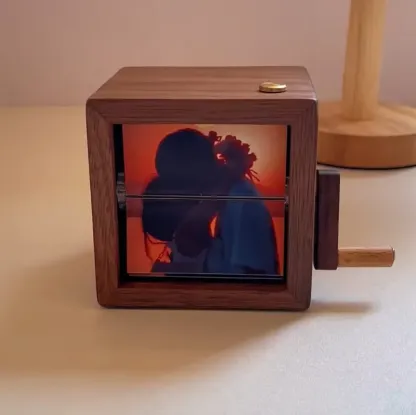 Custom Flip Book Frame Animation Machine Mechanical Hand Motion Photo Album Black Walnut Handicrafts Creative gift