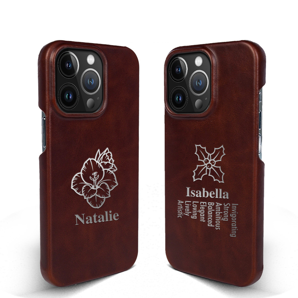 适用苹果16手机壳15promax高端真皮保护壳iPhone 14/13手机壳批发