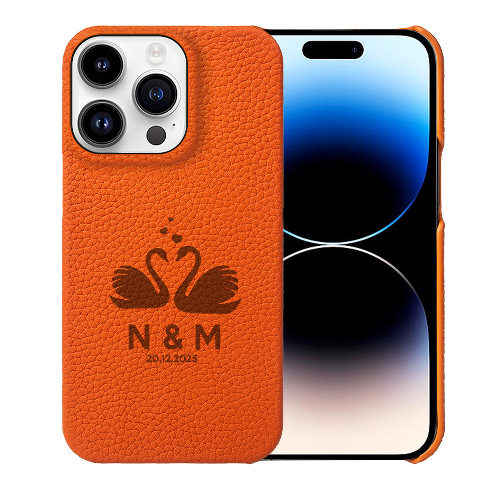 适用苹果16真皮保护套高级感iPhone15promax手机套头层牛皮手机壳