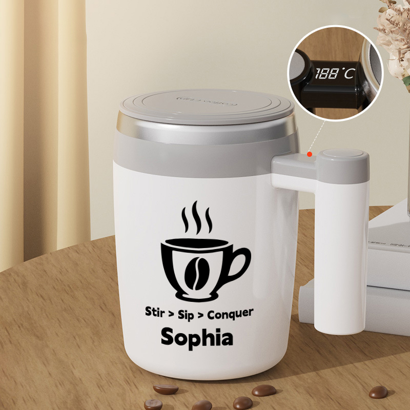 400ml Custom MagStir Pro Coffee Cup, Rechargeable Magnetic Stirring Mug, MagStir Pro Lazy Cup, Best Gift for Father's Day, Mother's Day, Anniversary