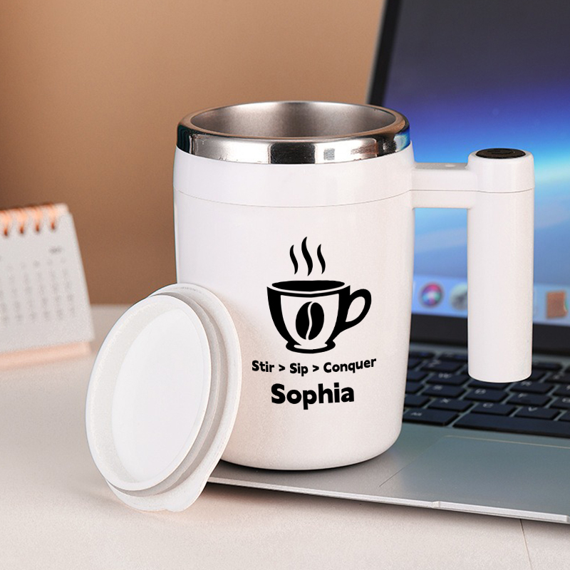 400ml Custom MagStir Pro Coffee Cup, Rechargeable Magnetic Stirring Mug, MagStir Pro Lazy Cup, Best Gift for Father's Day, Mother's Day, Anniversary