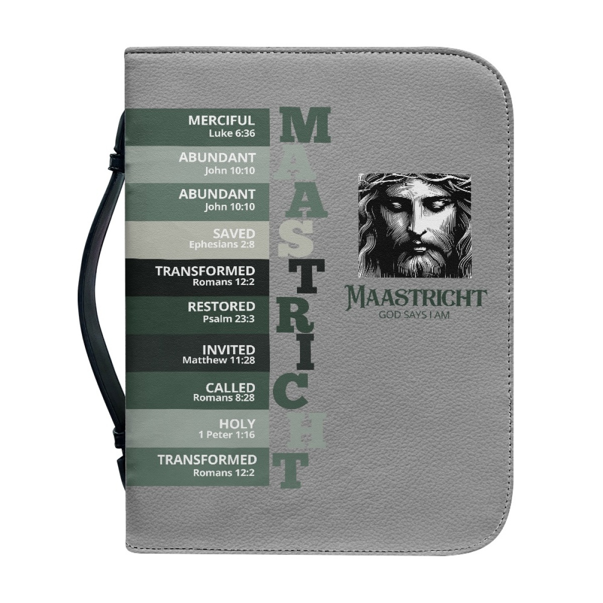 Hard Bible Case with Custom Letter Blessings Engraving | Personalized Bible Case