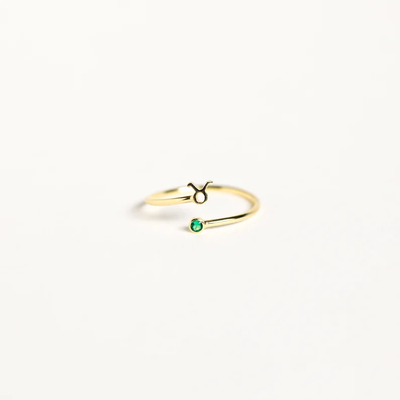 Birthstone Ring, Zodiac Ring, Personalized Jewelry, Best Birthday Gifts for Her