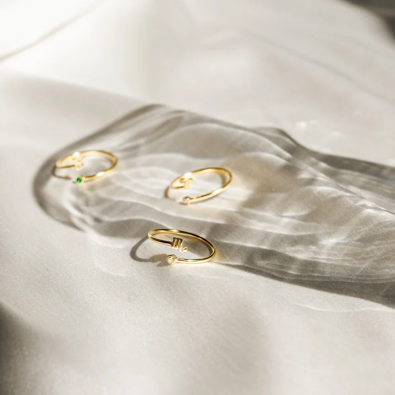 Birthstone Ring, Zodiac Ring, Personalized Jewelry, Best Birthday Gifts for Her