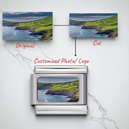 Custom Photo Italian Charm Bracelet, Personalized Charm Necklace, Charm Anklet, Unique Gift for Boyfriend and Girlfriend