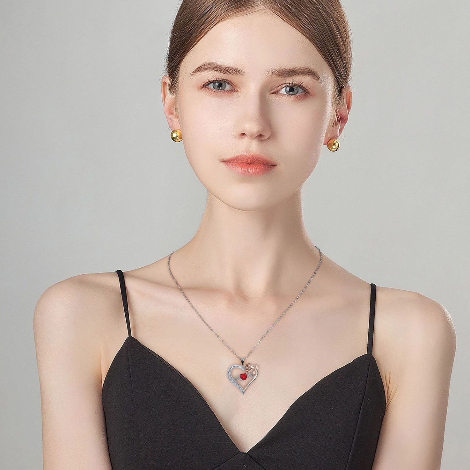 Best-Selling Heart-Shaped Mom Pendant, Mother's Day Rose Necklace, The Perfect Mother'S Day Gift