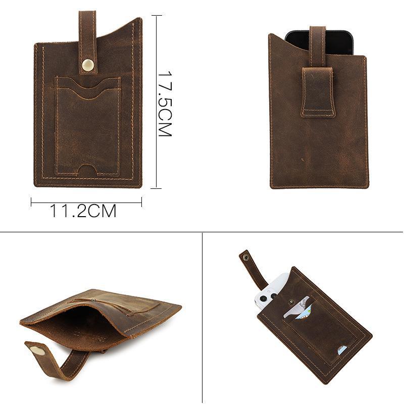 3rd Anniversary Leather Phone Holster - Engraved with "N & D • 1095 Days+"