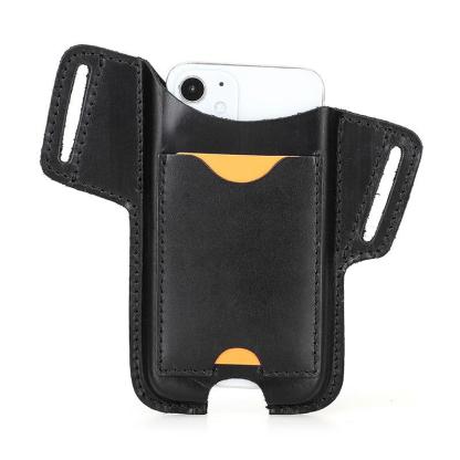 Leather Phone Holster - Anniversary Gift Engraved with "N & D • 1095 Days+"