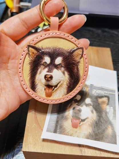 Custom Handmade Pet Leather Carving Keychains, Personalized Pet Tags, Best Pet Souvenirs