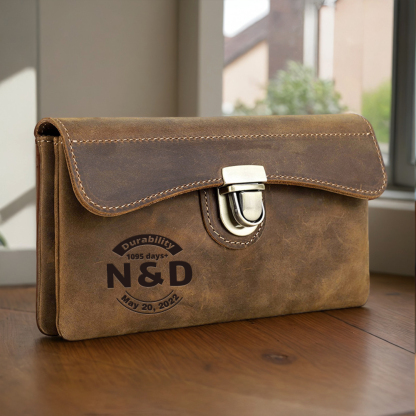 Crazy Horse Leather Belt Bags - 3rd Anniversary Leather Gifts with Engraving