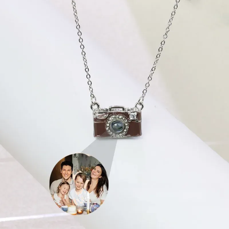Personalized Photo Necklace, Custom Projection Necklace, Personalized Camera Necklace, Valentine's Day and Anniversary Gifts for Her