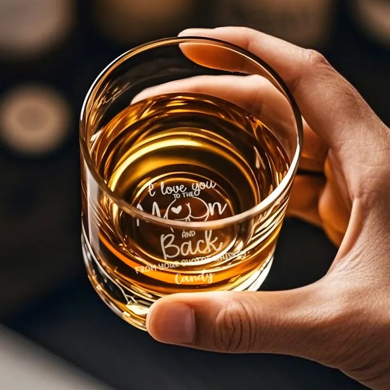 Custom Whiskey Glass, Custom Beer Glasses with Name, Best Anniversary Gift for Boyfriend or Husband