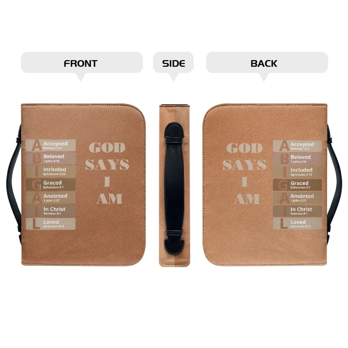 Letter by Letter Blessing: Personalized Bible Cover