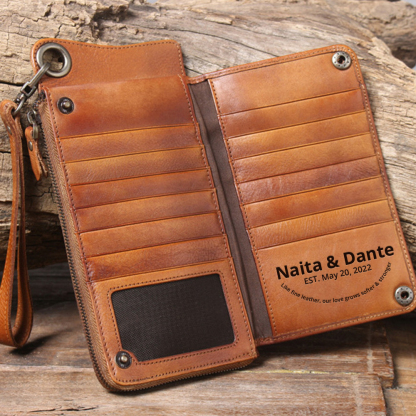 Leather Anniversary Gifts, Leather Bifold Wallet