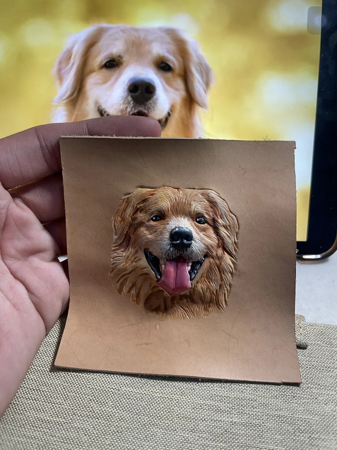 Custom Handmade Pet Leather Carving Keychains, Personalized Pet Tags, Best Pet Souvenirs