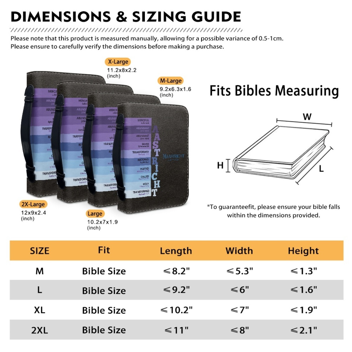 Letter by Letter Blessing: Black Personalized Bible Case