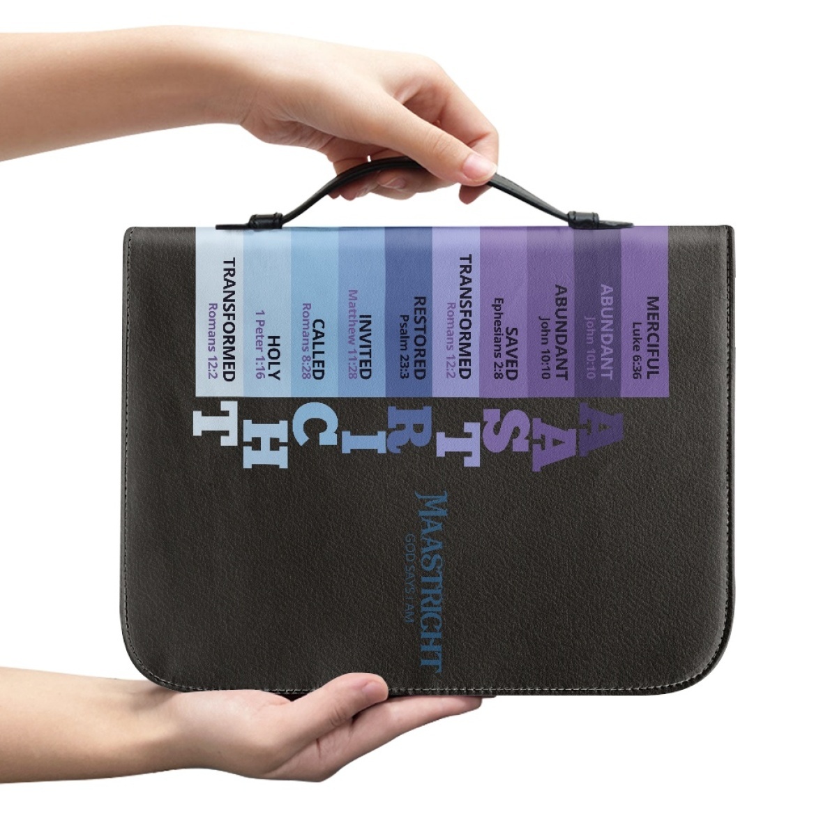 Letter by Letter Blessing: Black Personalized Bible Case