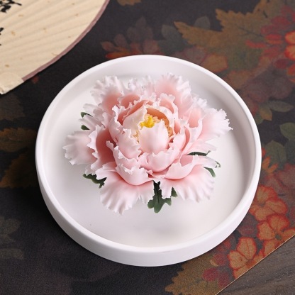 Handmade Common Peony Ceramic Flowers Aromatherapy Set, High-End Home Fragrance Ornaments, Best Valentine's Day, anniversary, Mother's Day Gifts