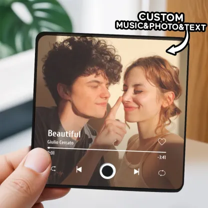 3.0 New Personalized Music Fridge Magnet, Custom Refrigerator Magnets Home Decoration, Best Gifts for Family