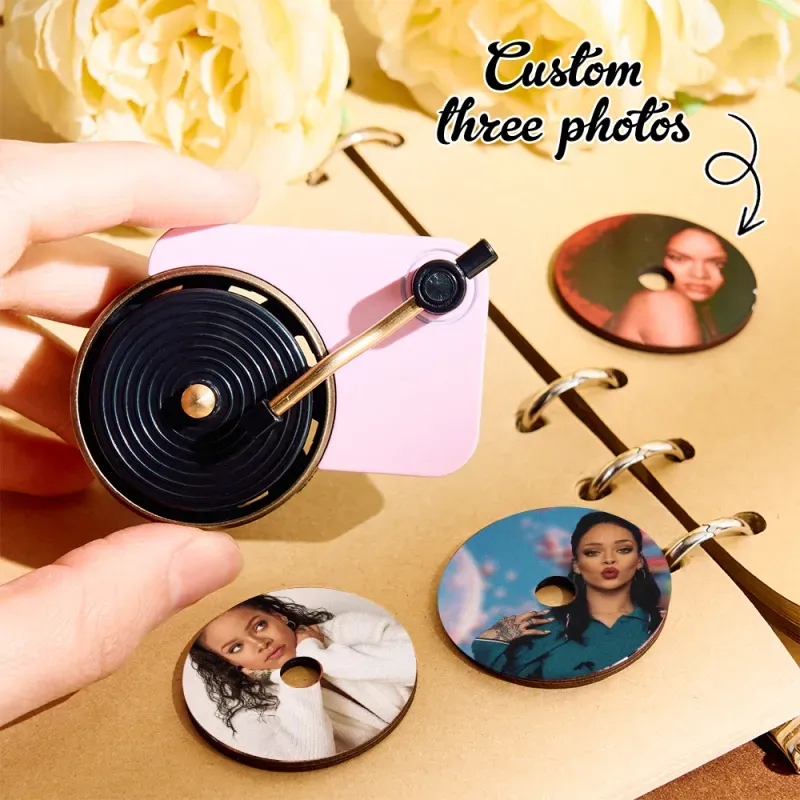 Custom Car Record Player Aromatherapy, Custom Air Vinyl Turntable Fresheners, Design Your Car With Your Favourite Albums