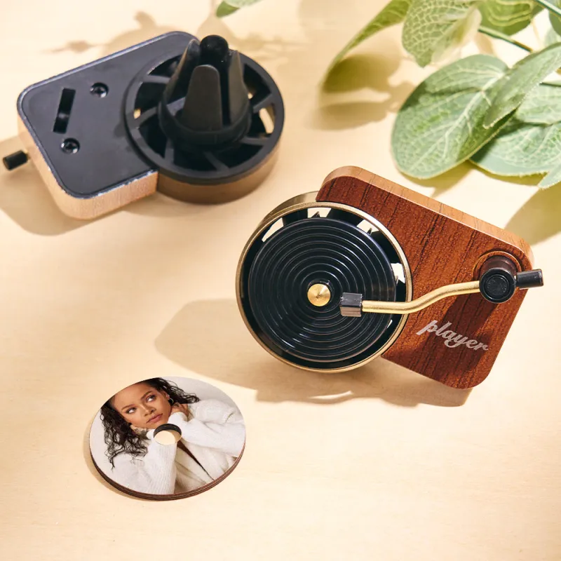 Custom Car Record Player Aromatherapy, Custom Air Vinyl Turntable Fresheners, Design Your Car With Your Favourite Albums