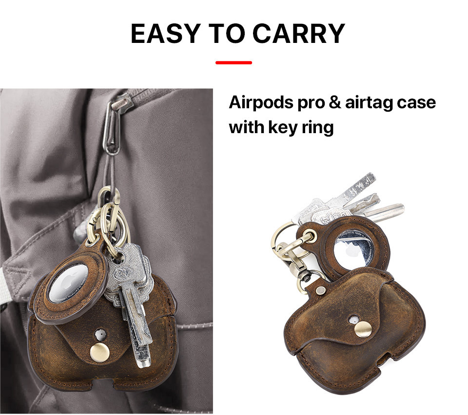 AirPods Pro 2 & AirTag Leather Combo Case - Full-Grain Cowhide