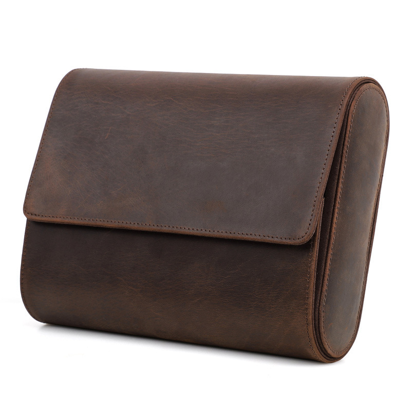 6-Watch Shockproof Leather Box – Vintage Collector’s Storage