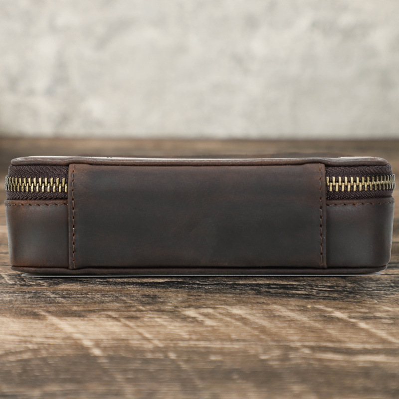 Zippered Travel Leather Jewelry Box – Multi-Layer Vintage Organizer