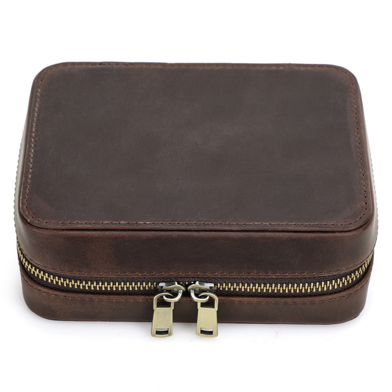 Multi-Function Leather Jewelry Organizer – Travel Ring & Bracelet Case