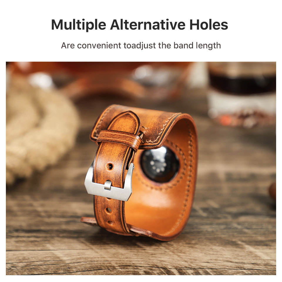 Leather Apple Watch Bands for Women and Men, Apple Watch Ultra Leather Band