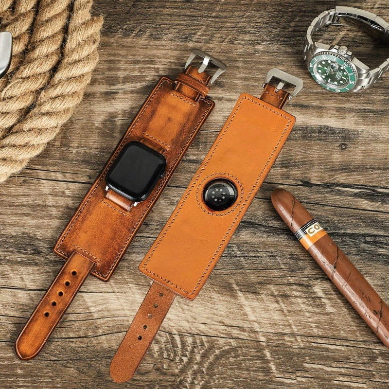 Leather Apple Watch Bands for Women and Men, Apple Watch Ultra Leather Band