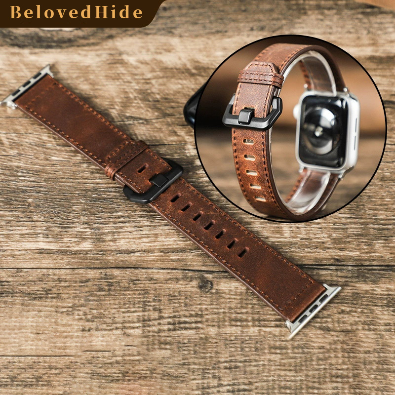 Crazy Horse Leather Apple Watch Bands, Leather Apple Watch Bands for Women