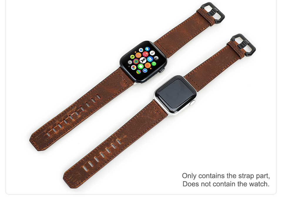 Crazy Horse Leather Apple Watch Bands, Leather Apple Watch Bands for Women