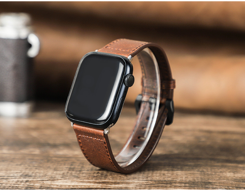 Crazy Horse Leather Apple Watch Bands, Leather Apple Watch Bands for Women