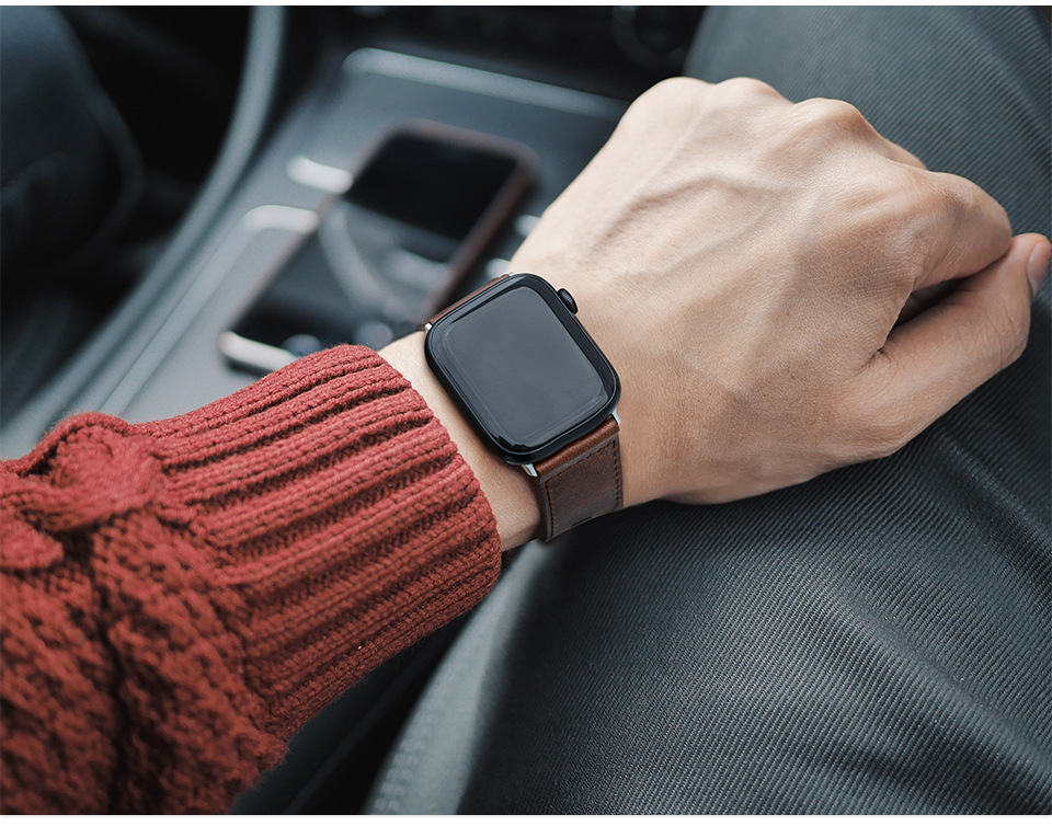 Crazy Horse Leather Apple Watch Bands, Leather Apple Watch Bands for Women