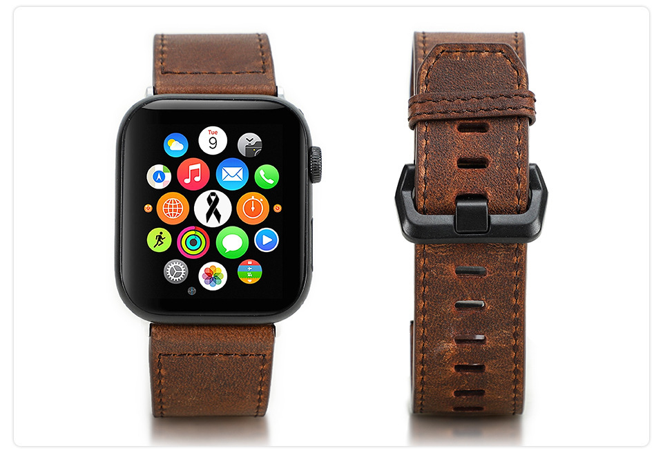 Crazy Horse Leather Apple Watch Bands, Leather Apple Watch Bands for Women