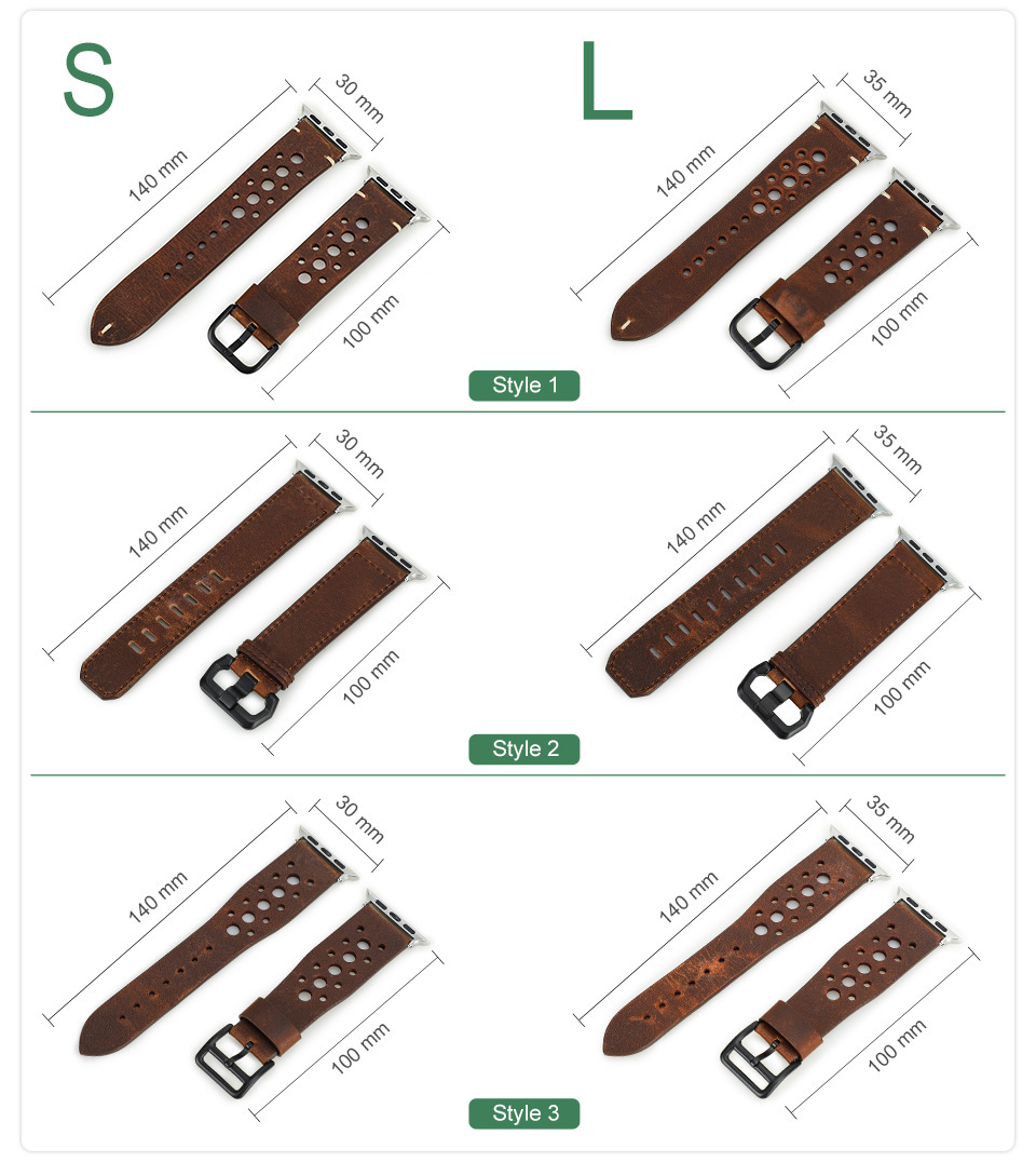 Leather Wrist Watch Bands, Mens Leather Apple Watch Band, Apple Watch Brown Leather Band