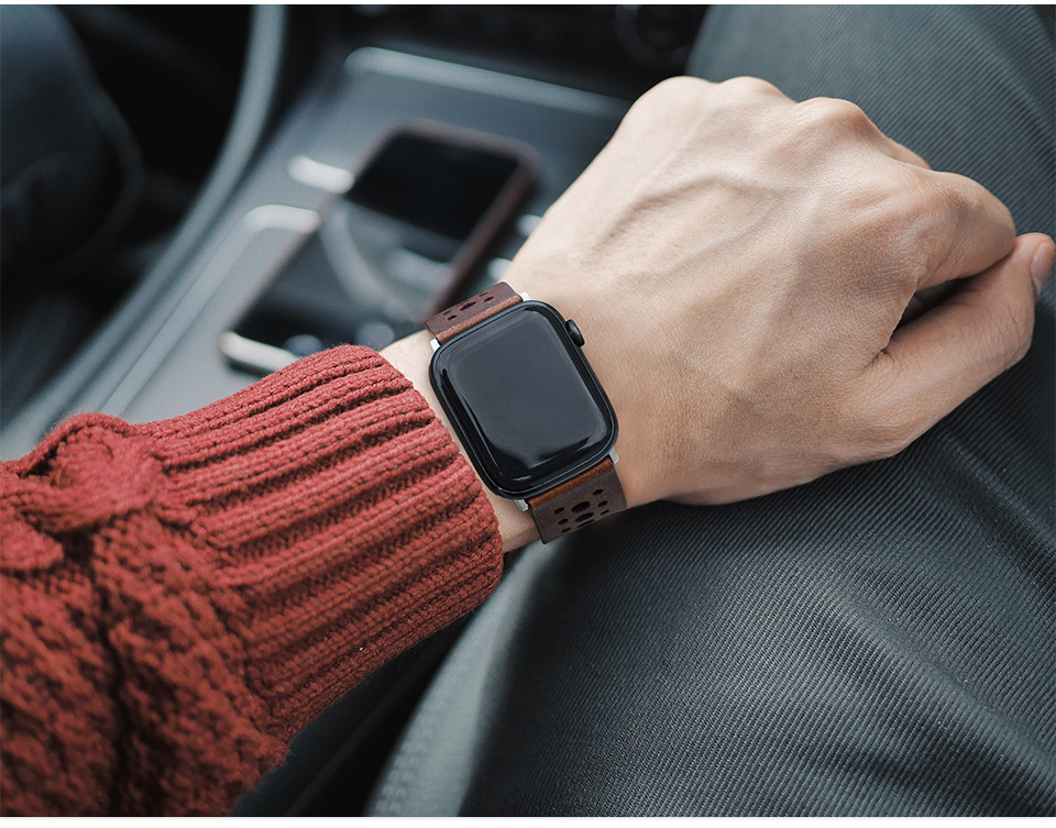 Leather Wrist Watch Bands, Mens Leather Apple Watch Band, Apple Watch Brown Leather Band