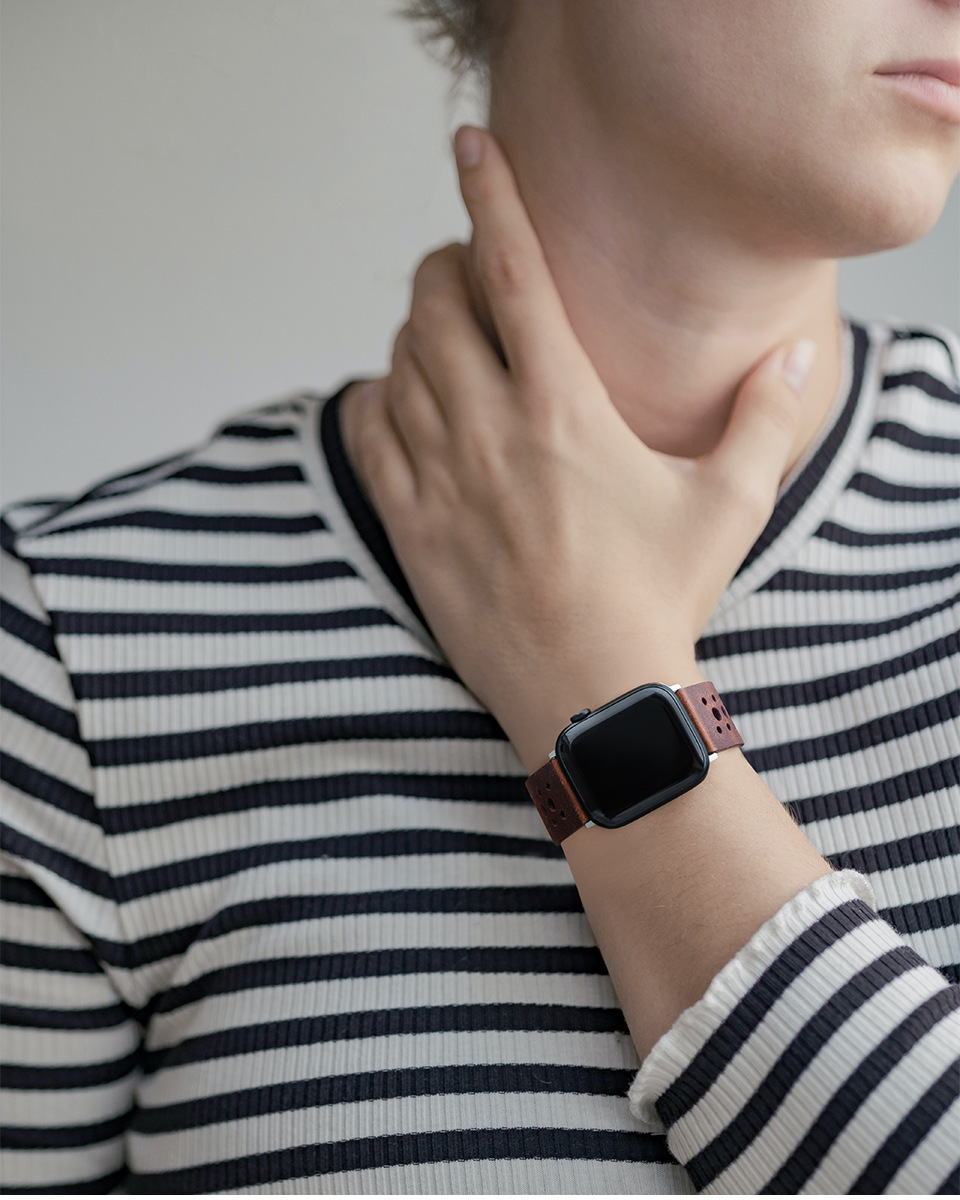 Leather Wrist Watch Bands, Mens Leather Apple Watch Band, Apple Watch Brown Leather Band