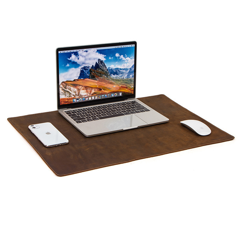 Leather Mouse Pad & Keyboard Mat – 60x40cm (23.6"x15.7") Oil-Nubuck