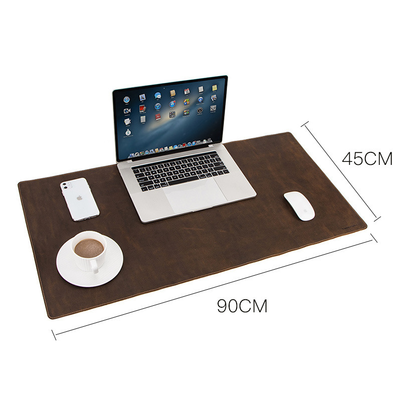 Giant Rustic Leather Mouse Mat – 90x45cm (35.4"x17.7") Oil-Nubuck Surface