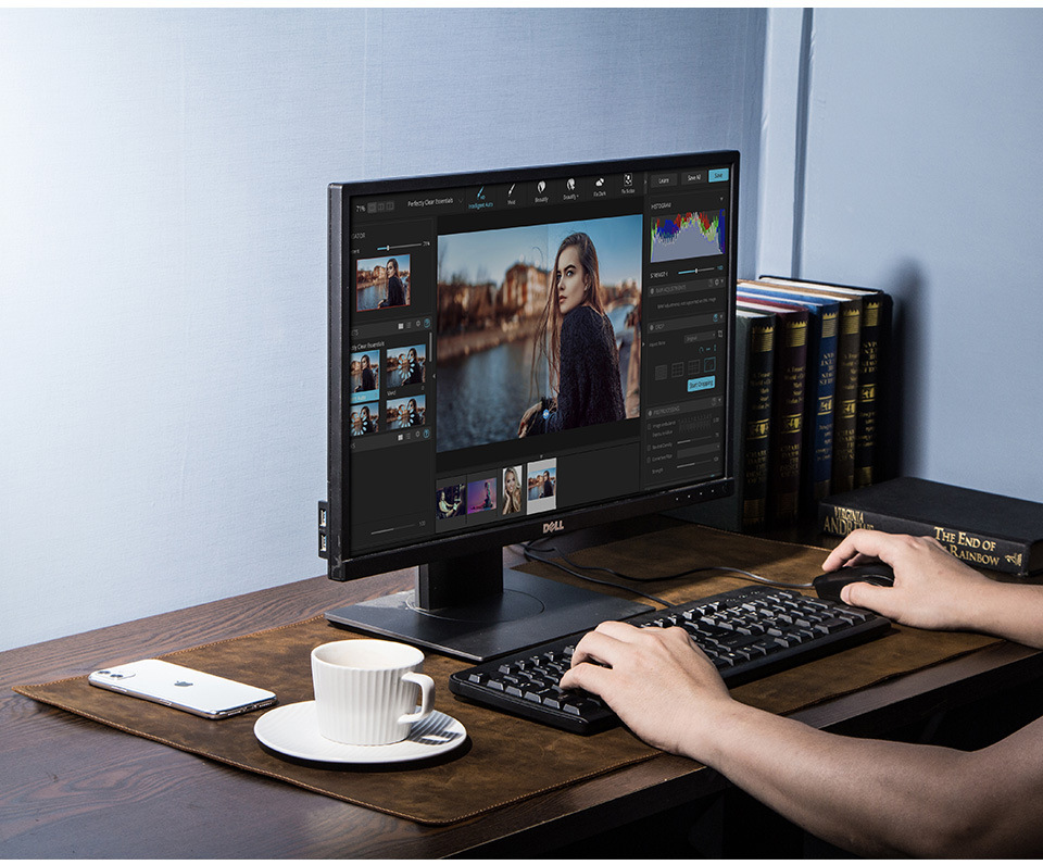 Giant Rustic Leather Mouse Mat – 90x45cm (35.4"x17.7") Oil-Nubuck Surface