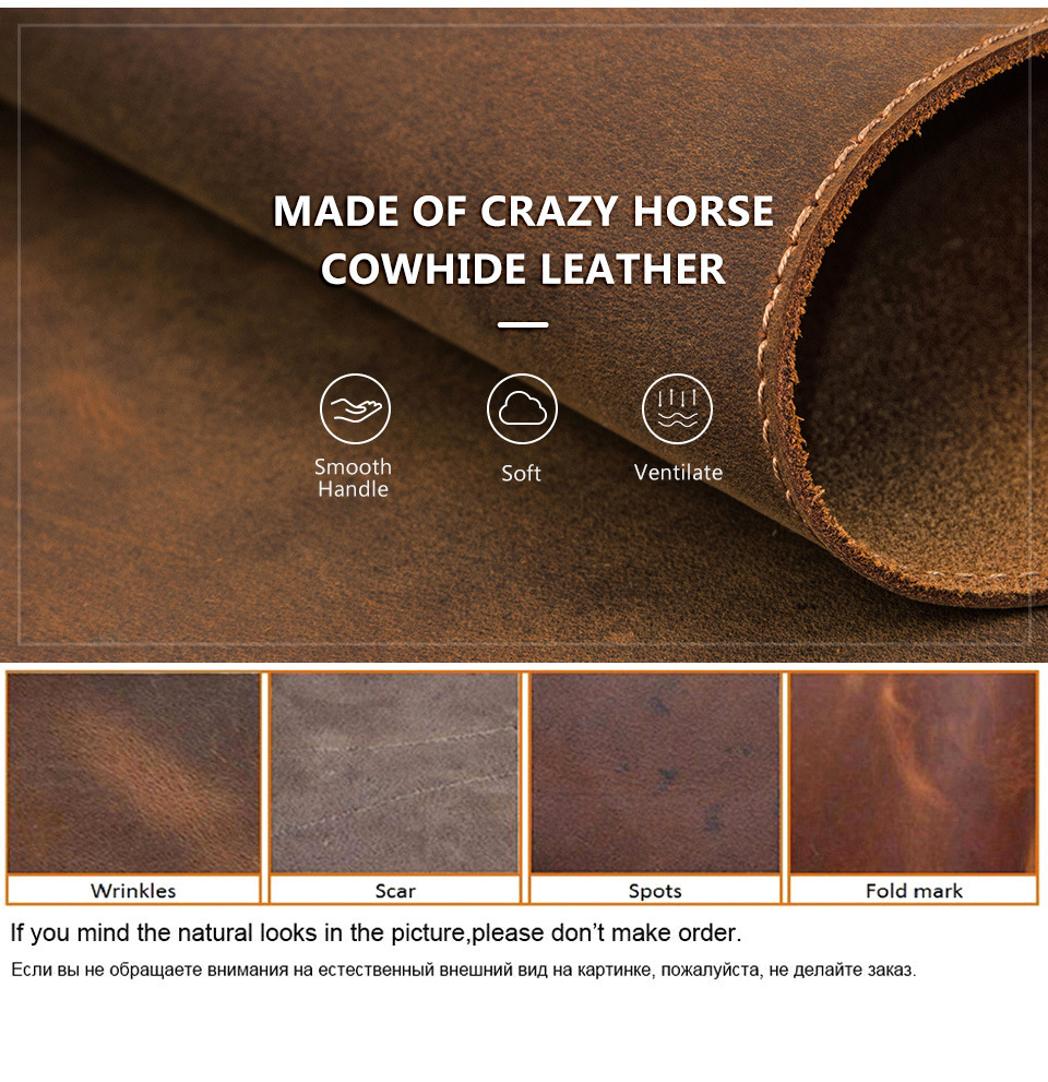 Giant Rustic Leather Mouse Mat – 90x45cm (35.4"x17.7") Oil-Nubuck Surface