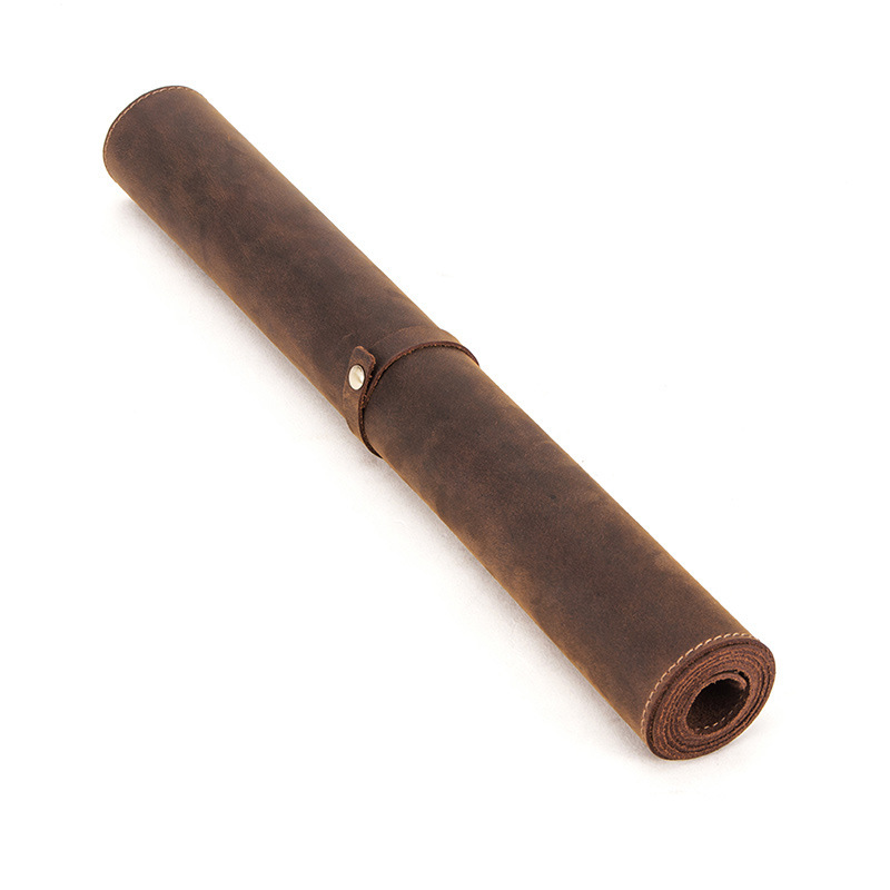 Rustic Brown Leather Desk Mat – 80x40cm (31.5"x15.7") Vintage Workstation