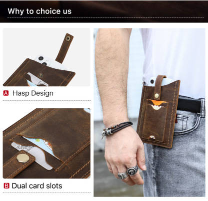 Leather Phone Holster for iPhone 16 Pro Max & Large Phones - 6.7" Belt Clip
