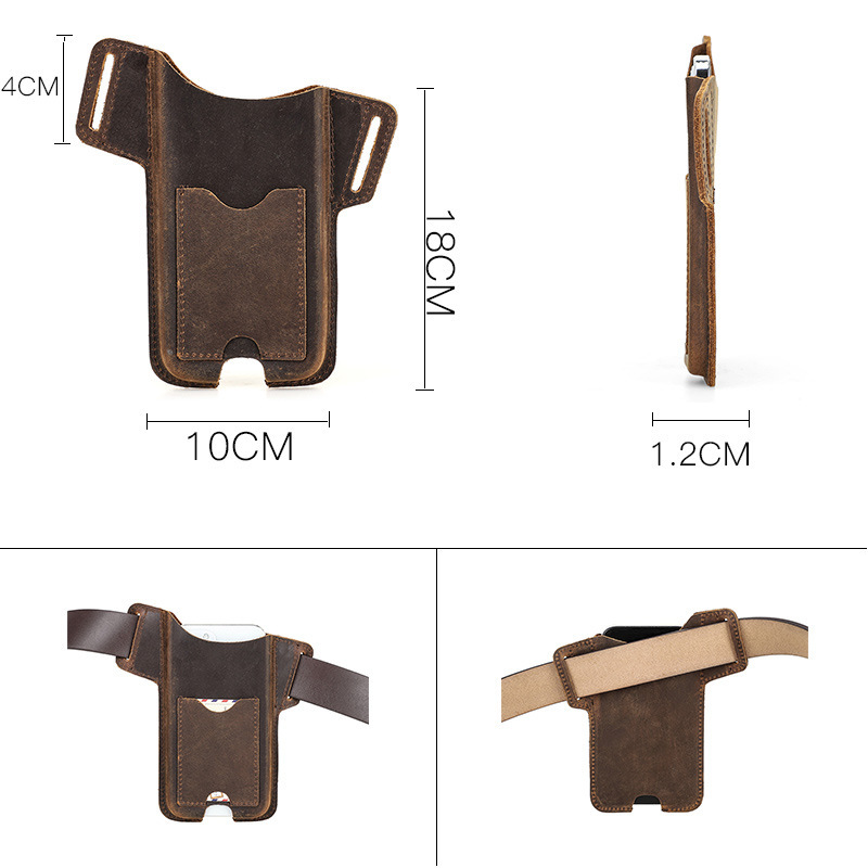 Heavy-Duty Leather Phone Holster for iPhone 16 Pro Max - 6.7" Belt Clip