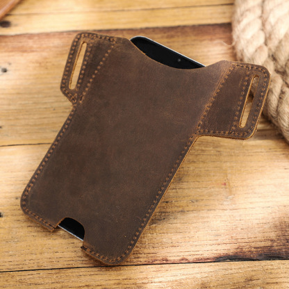 Heavy-Duty Leather Phone Holster for iPhone 16 Pro Max - 6.7" Belt Clip
